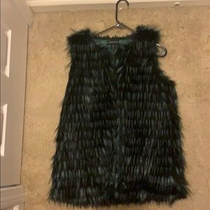 Faux fur multicolor vest